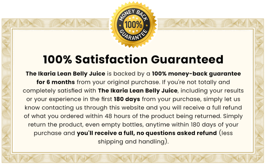 Fizzy Juice 180 days money back guarantee 